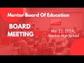 Board of education meeting mar 12 2024