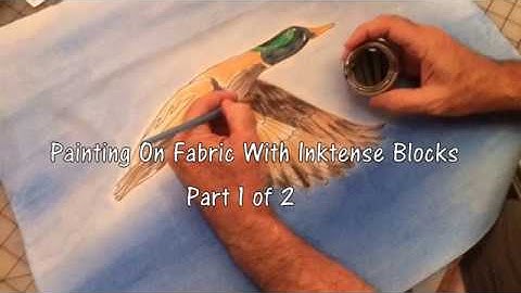 Painting On Fabric With Inktense Blocks - Part 1 of 2