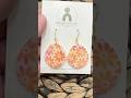 Floral Polymer Clay Dangle Earrings