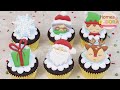 CUPCAKES NAVIDEÑOS con figuras de royal icing / #133