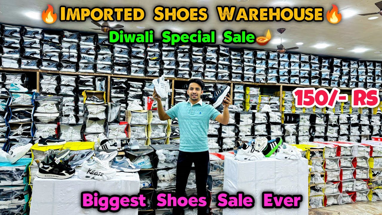 Imported Shoes Warehouse 😍🤯| Diwali Special Sale | Shoes Wholesale Market in Delhi | Rider Shoes