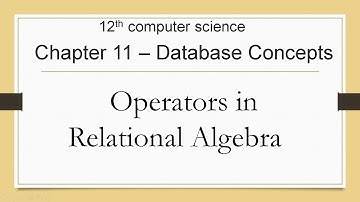 12thch computer science chapter 11 | part4 | database concepts