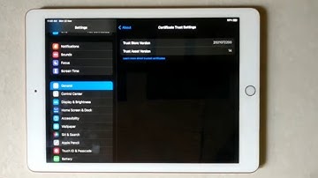 How To Check Trust Asset Version Number On iPad