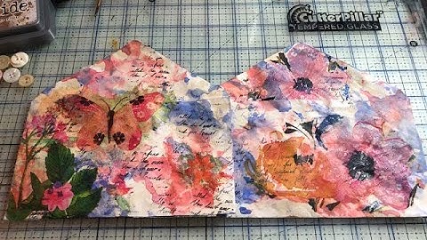 Napkin Decoupaged Envelopes