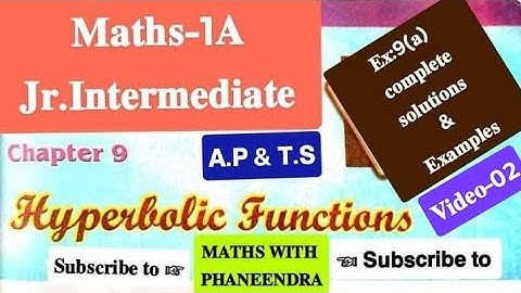 #hyperbolic functions (Trigonometry) #Subtopic #vsaq