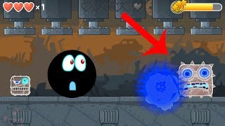 RED BALL 4 Black ball Complete game Adventure "BOX FACTORY" with "GHOST MODE" BOSS fights screenshot 2