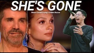 Golden Buzzer | Simon Cowell Crying To Hear The Song She&#39;s Gone Homeless On The Big World Stage