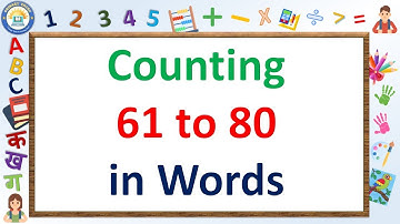 counting 61 to 80 in words | 61 to 80 spelling | Number Names 61 to 80 | 61 to 80 | Number names