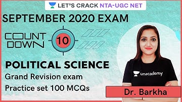 Grand Revision Exam Practice Set 100 MCQs | Political Science |  NTA-UGC NET |  Dr. Barkha