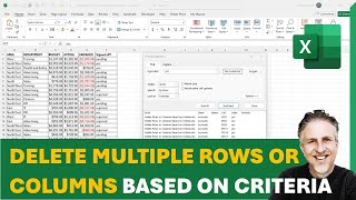 How to Delete Multiple Rows or Columns Based on Criteria