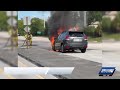 Firefighters respond to vehicle fire in western Boca Raton