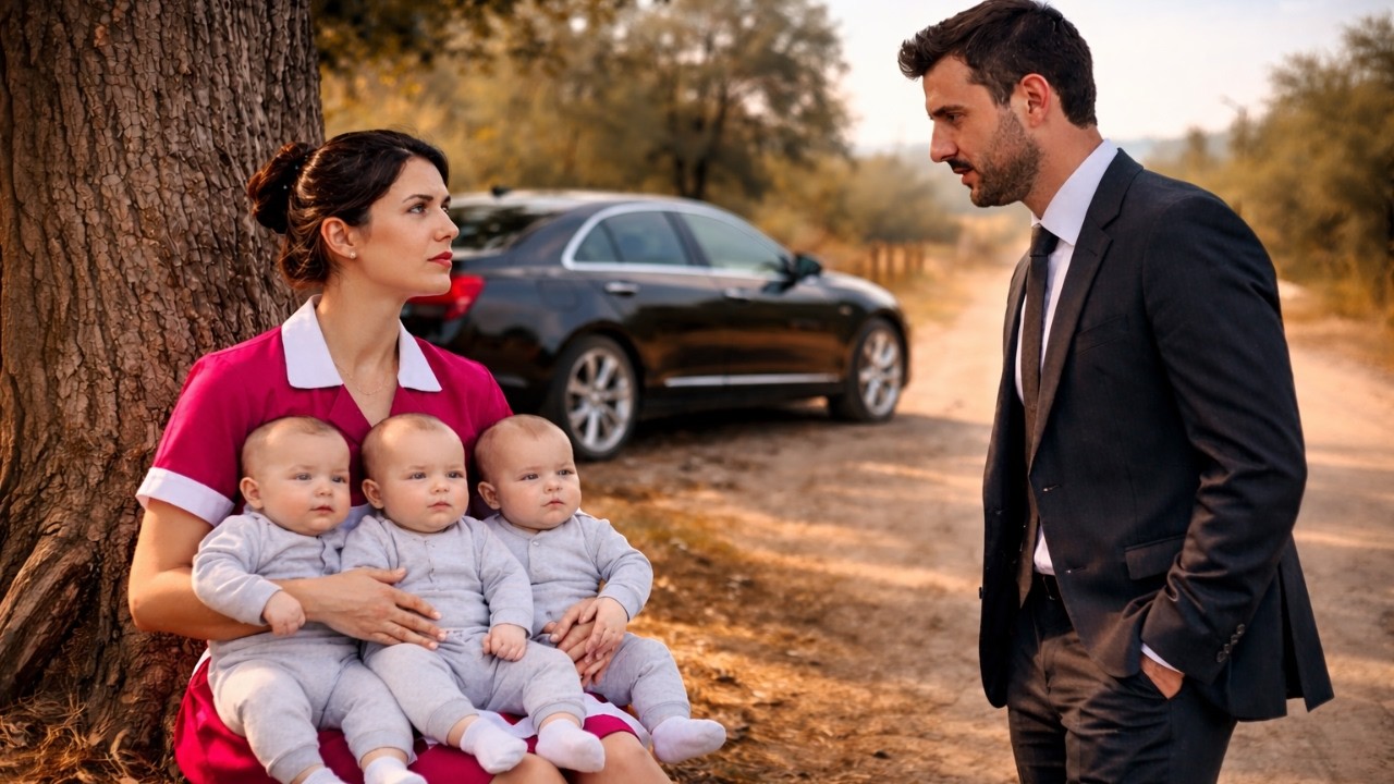 توقف رجل الأعمال على الطريق... ووجد عاملة النظافة الخاصة به مع أطفاله دون أي تفسير.