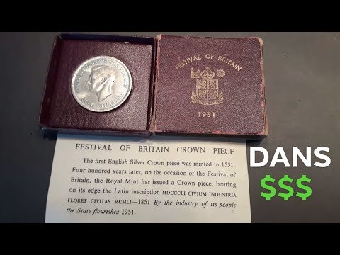 FESTIVAL OF BRITAIN 1951 5 Shillings Coin VALUE + REVIEW
