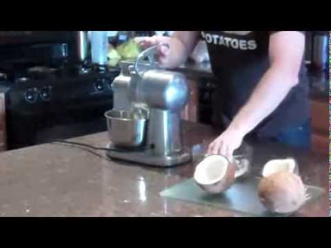 Grandma Ann's Electric Grater grated potatoes, shredded coconut, fast