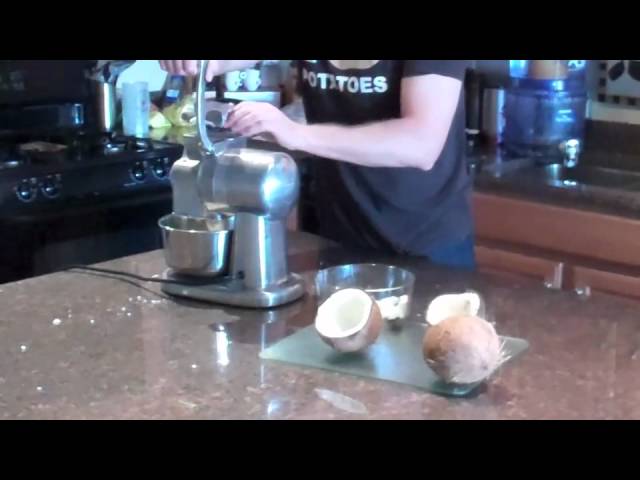 Grandma Ann's Electric Grater grated potatoes, shredded coconut, fast