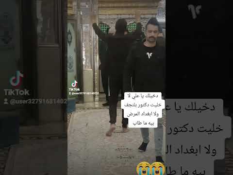 دخول المنشد ابو مؤمل الخادم في مرقد الامام علي عليه