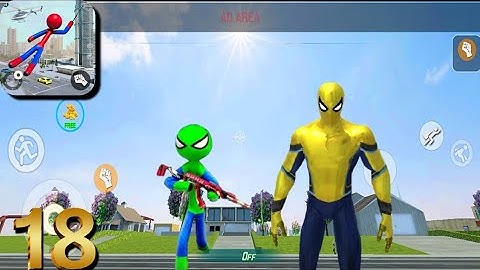 Spider Stickman Rope Hero Spider Game Mafia New City Vegas #18 Android Gameplay