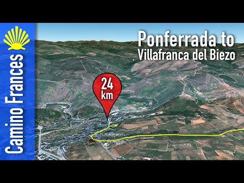 Camino Frances Map 25 | León | Ponferrada to Villafranca 23.6 km