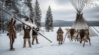 How Native Americans Built & Lived In Tipis At -30°C (-22°F) | Human Craft Documentary