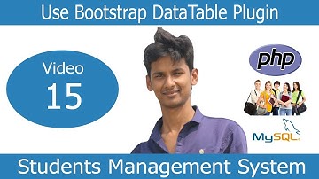 Project in PHP in Bangla Part 15 : Use Bootstrap DataTable Plugin