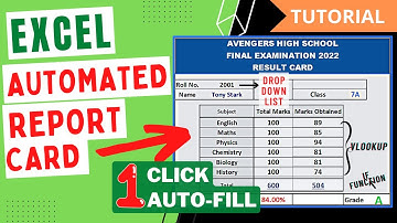 How To Create an Automated Report Card | Excel Tutorials | VLookup | IF Function
