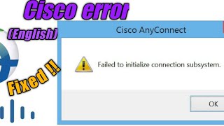 (English) Solution for VPN failed to initialize Connection Subsystem | Today's Encyclo | Techno Tips