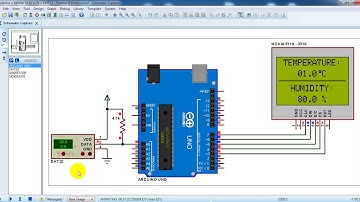 Interfacing Arduino with DHT22 sensor and Nokia 5110 LCD - Proteus simulation