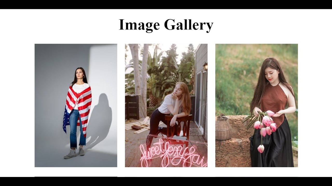 Create Responsive Image Gallery Using HTML and CSS || CSS flex box ...