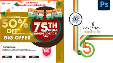 Instagram post design - 75th independence day of India l Photoshop cc