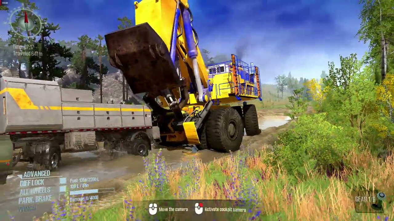 Spintires: MudRunner - GIANT MINING EXCAVATOR Driving Through Flood In City MOD 2022