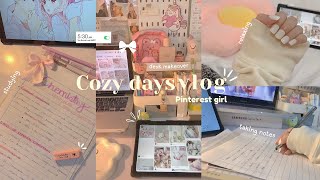 cozy day vlog🍥Pinterest girl life,studying, desk makeover & watching kdrama🌷💌