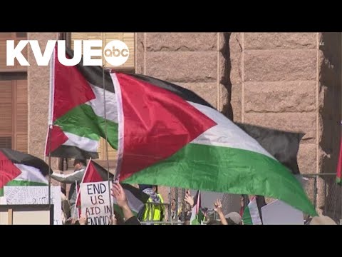 University of Texas at Austin students prepare for pro-Palestine protest