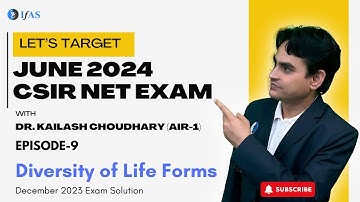 9 - Solutions of CSIR NET Exam Questions (PYQ) December 2023 Life Science I Diversity of Life I IFAS