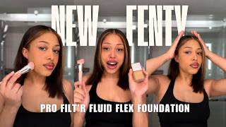 Trying on the NEW Fenty Beauty Fluid Flex Foundation | Jaleesa