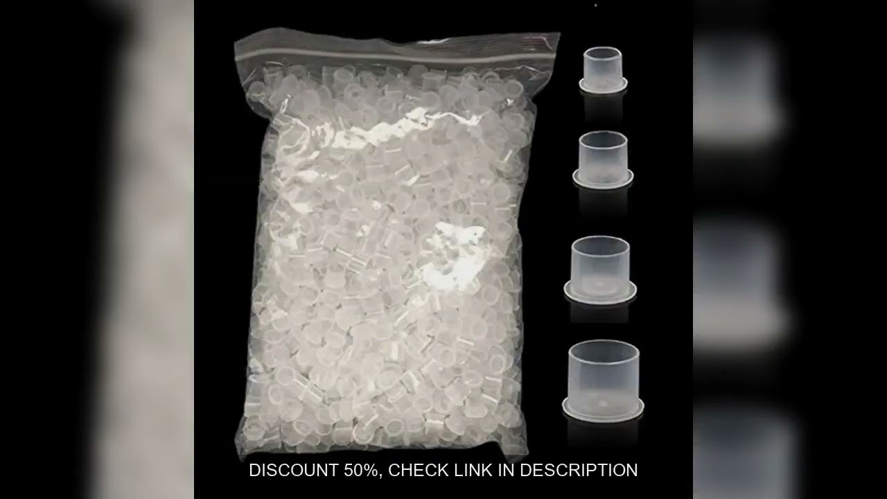 1000pcs Plastic Tattoo Ink Cups Caps 17mm 14mm 11mm Clear self standing Ink Caps Tattoo Pigment Cups