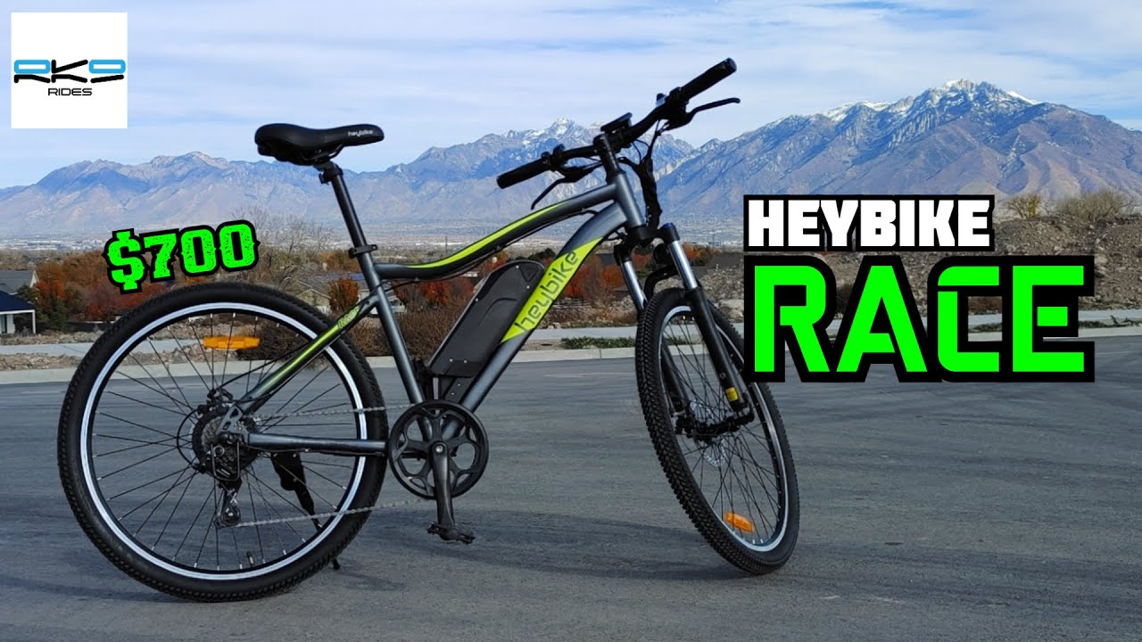 Heybike Race Max Bicicleta eléctrica para adultos con motor de 500 W,  velocidad máxima de 22 mph, bicicleta eléctrica de 600 WH con batería  extraíble