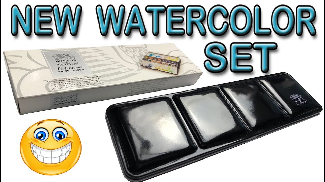 Setting Up My New Winsor & Newton Watercolor Set Metal Tin Palette with 24 Watercolor  Paints 