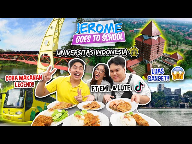 KELILING u0026 MAKAN DI UNIVERSITAS INDONESIA!! FT. EMIL LUTFI TIKTOK | JEROME GOES TO SCHOOL class=