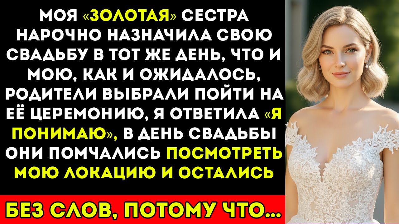 Моя СЕСТРА специально назначила свою СВАДЬБУ в тот же день, что и мою... Тогда я наконец РЕШИЛАСЬ