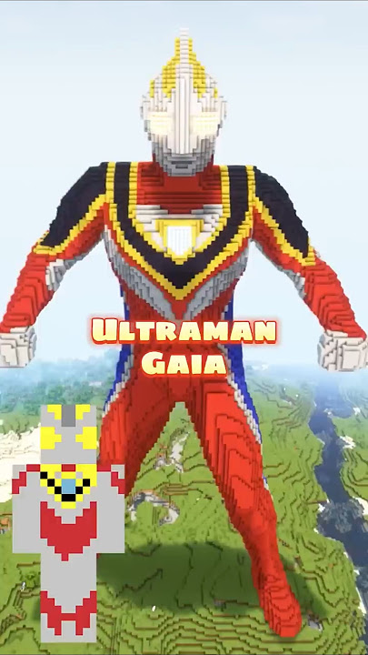 ULTRAMAN GAIA MINECRAFT BUILD CHALLENGE ! #shorts #minecraft #minecraftshorts #animation