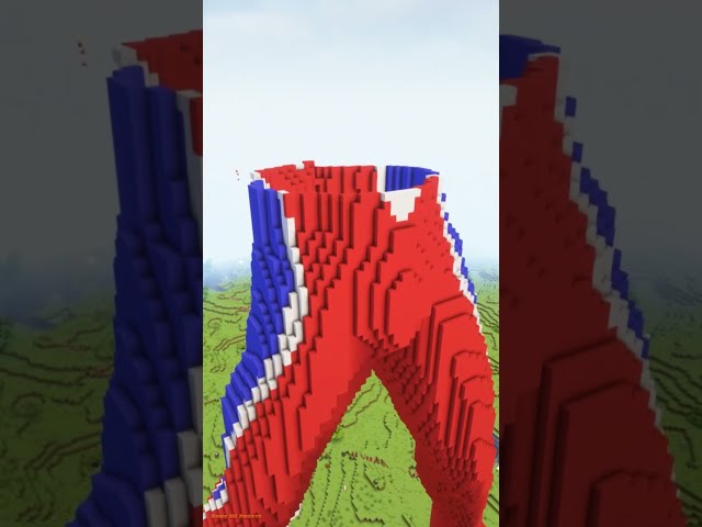 ULTRAMAN GAIA MINECRAFT BUILD CHALLENGE ! #shorts #minecraft #minecraftshorts #animation class=