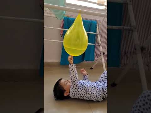 cute baby status #viral #balloons #popping  😱😱