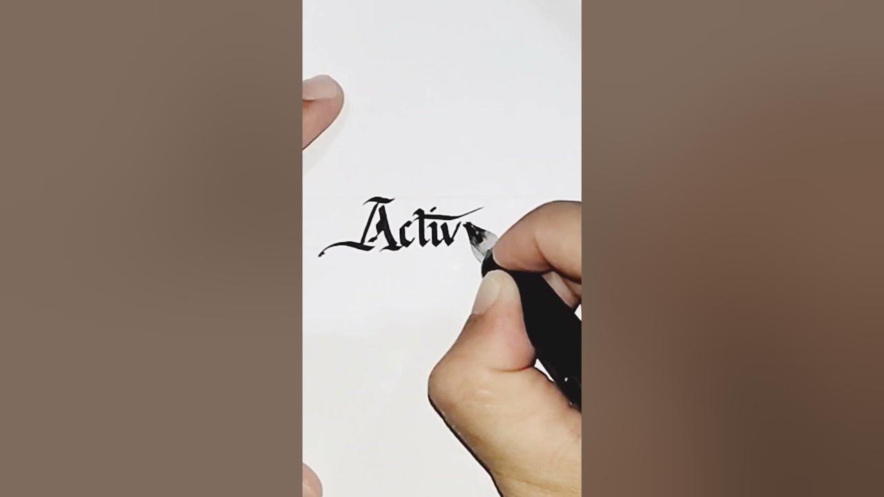 How To Write Activity In Calligraphy shortvideo handwriting how-to-write-activity-in-calligraphy-shortvideo-handwriting