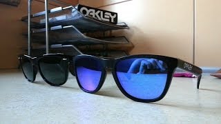 oakley frogskins vs ray ban wayfarer