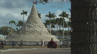 Discover the 35-foot Sandi Tree A 700-ton holiday sand sculpture