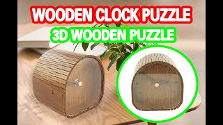 Wooden hour clock three-dimensional puzzle screenshot 1