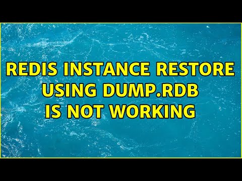redis instance restore using dump.rdb is not working