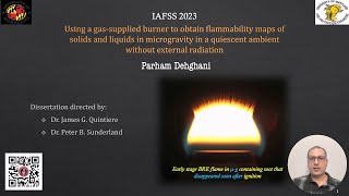 Use a gas burner to obtain flmmability maps in microgravity by Parham Dehghani