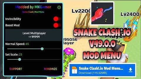 Snake Clash V49.0.0 Mod Menu | Snake Clash! Mod Apk V49.0.0 | Snake Clash! Mod Menu Apk