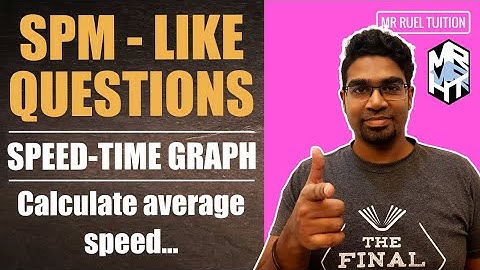 Speed-Time Graph (1) | SPM-Like Questions | Mathematics Form 5 Chapter 6 | SLQ Series